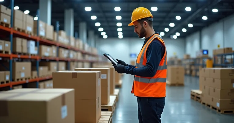 Homem realizando controle de expedição